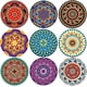 thumbnail image 1 of 9 posavasos para bebidas con diseño de mandala, estilo bohemio, de madera, para taza de café, 1 of 9