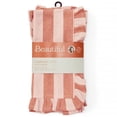 thumbnail image 3 of Beautiful Ruffle Stripe 4-Piece Napkin Set by Drew Barrymore, Coral Rose, 19"W x 19"L, 3 of 6
