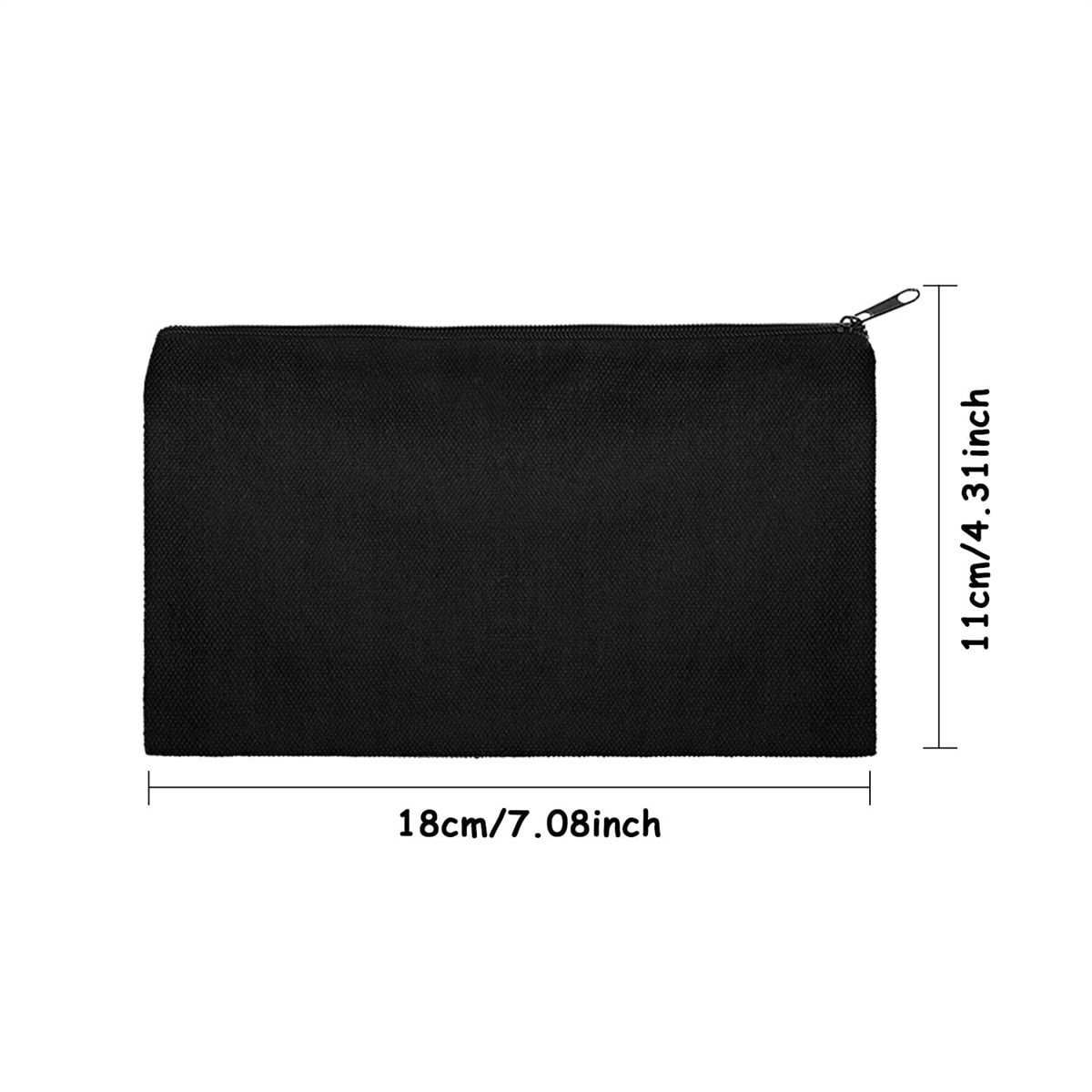 10 Pcs Blank Cotton Makeup Bags, GIXUSIL 8×5in Pen Case Cloth Pouc, Multi-purpose Multipurpose Bags with Black Zipper for Painting Crafts Travel Wallet Toiletry Storage