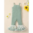 thumbnail image 2 of Bagilaanoe Toddler Baby Girl Jumpsuit Sleeveless Floral Print Romper Tulle Patchwork Overalls 9M 12M 18M 24M 3T 4T Kids Long Flare Pants Outfits, 2 of 8