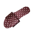 thumbnail image 2 of Samdudou Womens Summer Shoes Casual Flat Sandals Classic Polka Dot Print Open Toe Slip On Slides Wide Strap Smooth Fabric Beach Pool Vacation Footwear for Ladies, 2 of 6