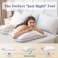 thumbnail image 4 of Sasttie Bed Pillows King Size Set of 4, Hotel Down Alternative Sleeping Bed Pillows for Side Back Stomach Sleepers, 4 of 10