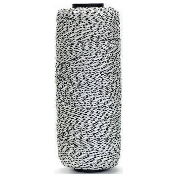 Bon Tool 81-236 Braided Nylon Flecked Line - 1000' - Black/White Flecks