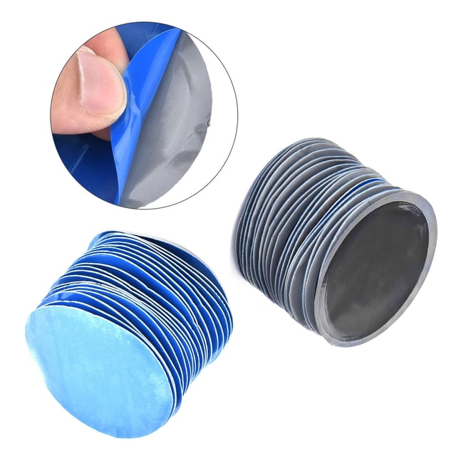 Patch de Réparation de Pneu en Caoutchouc Rond 58mm 80 Pcs Patch Froid Tubeless pour Préparation d'Urgence