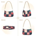 thumbnail image 7 of FORMRS Womens Shoulder Bag with Chain Strap Clutch Purse Cute Tote Handbag, Red Teal Plaid, 7 of 7