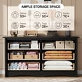 thumbnail image 4 of Lacoo 6 Drawers Wooden Dresser for Bedroom, 47'' Modern Storage Chest of Drawers for Living Room, Black, 4 of 9