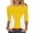 Yellow, variant on Women's Blouses Dressy Casual,3/4 Sleeve Tops for Women Contrast Crewneck Casual Shirts Three Quarter Length Loose Fit Summer Blouses