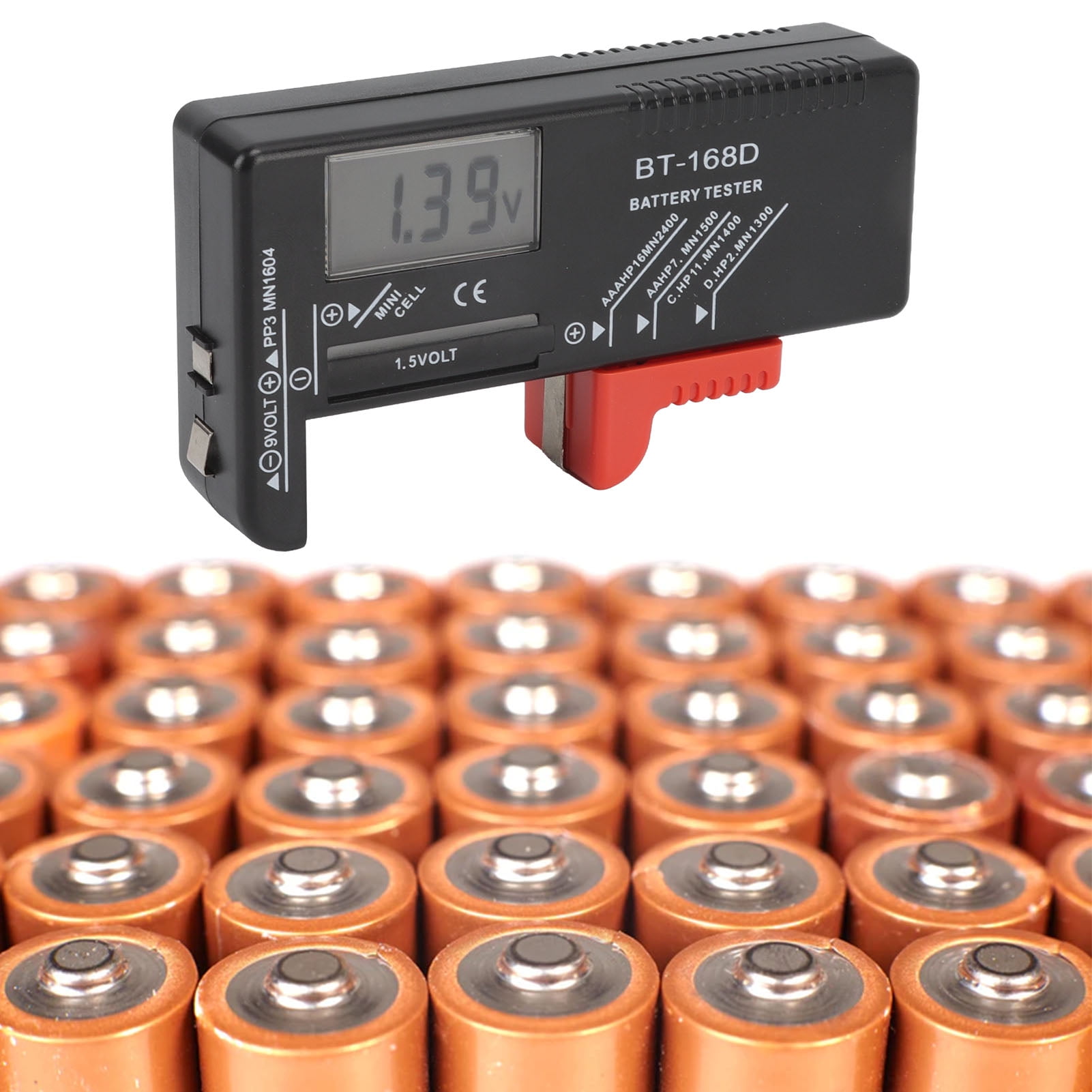 Testeur De Piles Numérique Universel – Vérifiez Rapidement AA, AAA, 9V, Piles Bouton & 1.5V, Écran Clair, Pratique & Compact
