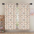 thumbnail image 5 of Blackout Kids Curtains,Beige Boho Ethnic Geometric Pattern Childrens Insulated Curtains Set Of 2,Bedroom Essentials,Toddler Room Decor 52x63in(132x160cm), 5 of 5