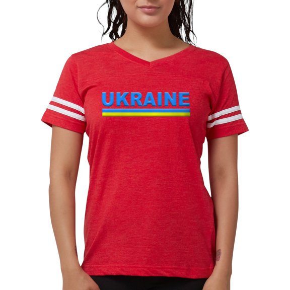 CafePress - Pro Ukraine Pride Ukrainian Flag ??????? T Shirt - Womens Football Shirt