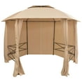 thumbnail image 5 of vidaXL 141.7in x 122.8in Pavilion Gazebo, Water-Resistant Roof And Curtains, 5 of 9