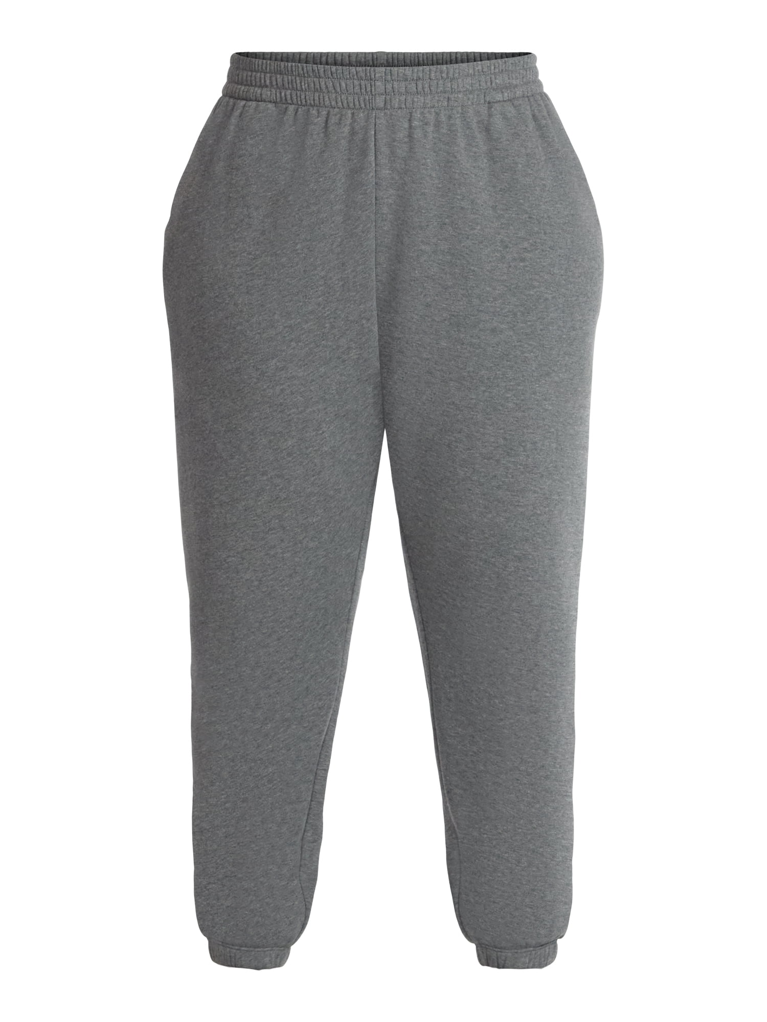 Terra & Sky Women's Plus Fleece Jogger Sweatpants, Size 0X-5X