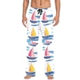 thumbnail image 7 of FORMRS Mens Pajama Pants with Pockets Sleepwear Lounge Bottoms Sizes S-2XL, Pink Hand Drawn Sailboats, 7 of 7