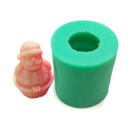 

Xmas Candle Silicone Mould Santa Claus Candle Mould Christmas Cake Candy Mould