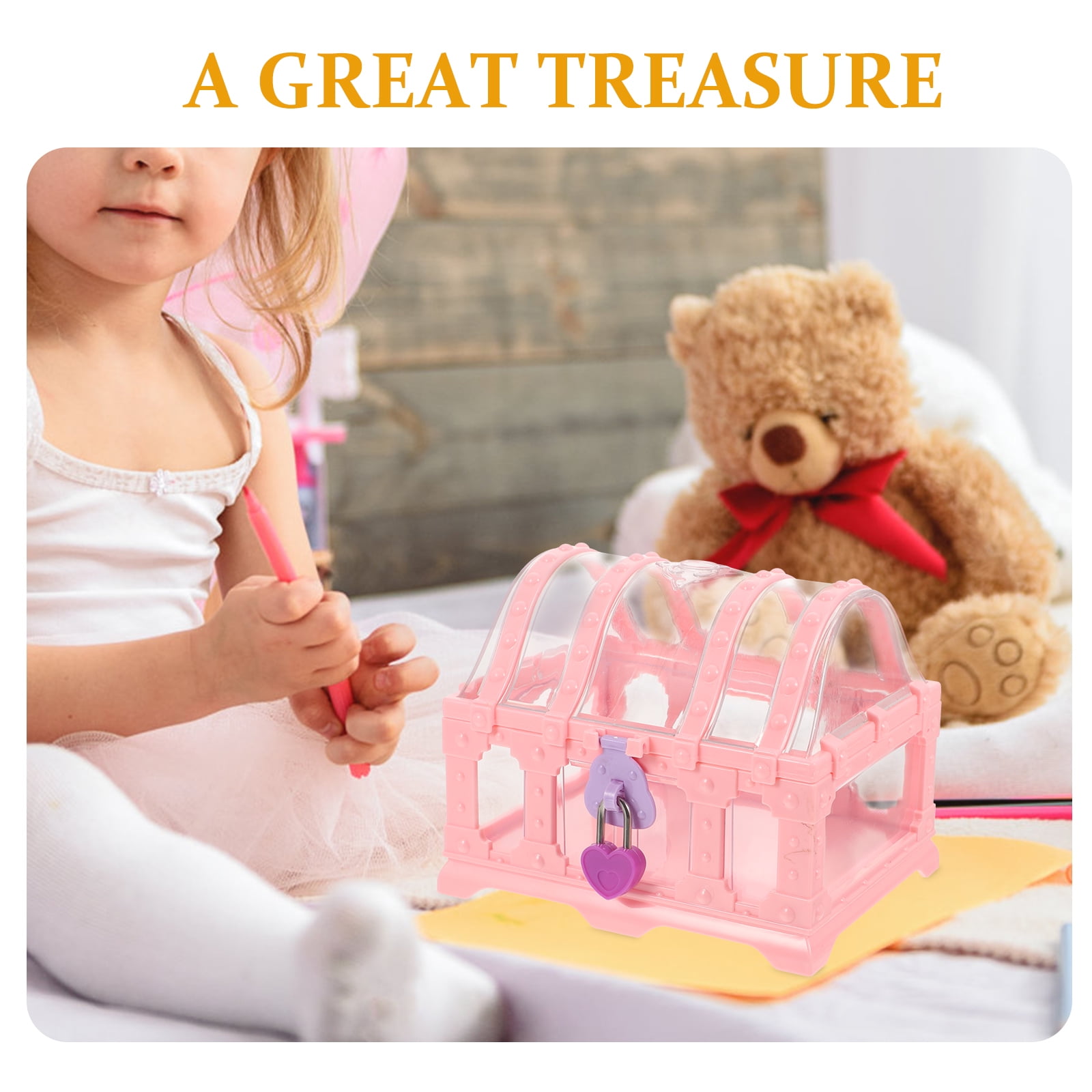 Treasure Chest Box Pirate Keepsake Kid Toy Storage Box Small