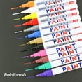thumbnail image 3 of Naierhg Car Paint Pen Smooth Writing Waterproof High Color Saturation Strong Coverage Unfading Touch Up Paint Rich Colors Optional Car Wheel Tire Oily Painting Pen for Automobile, 3 of 8