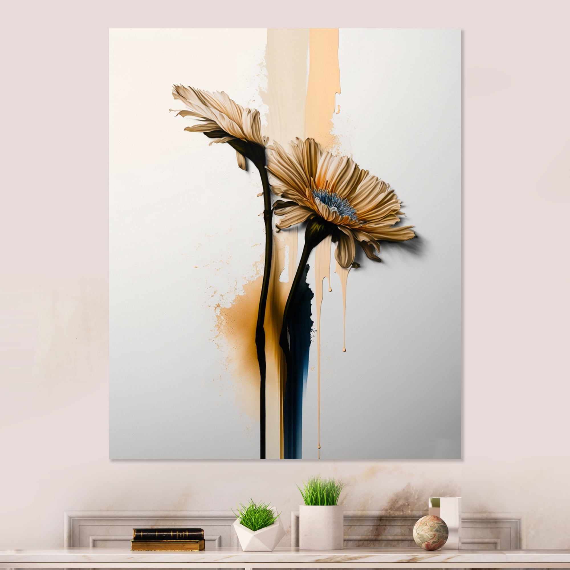 Designart Hyperrealistic Gerbera Flowers II Canvas Wall Art