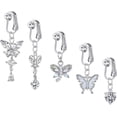 thumbnail image 1 of shiyou-Fake Belly Piercing Ring - Clip on Belly Button Rings, 1 of 4