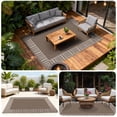 thumbnail image 2 of Garvee Area Rug 8x10ft Bordered Striped Carpet, Stain Resistant Machine Washable Rug Flat Woven Indoor Outdoor Rug with TPR Backing for Patio Balcony Bedroom Living Room, Camel, 2 of 8
