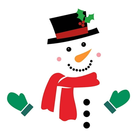 

Dtydtpe room decor home decor stickers Snowman Refrigerator Christmas Decorations Stickers Xmas Holiday Decorations For Fridge Metal Door Cabinets Garage Door Paste