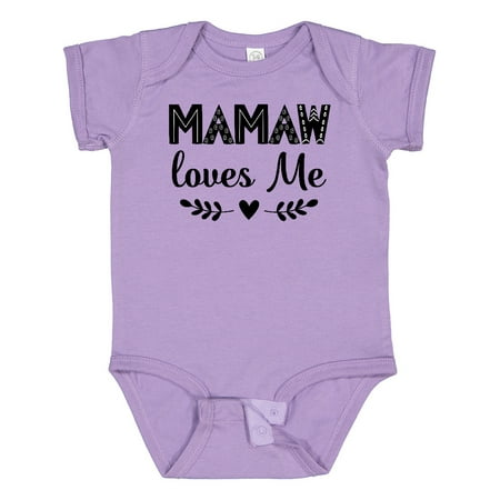 

Inktastic Mamaw Loves Me Grandchild Outfit Gift Baby Girl Bodysuit