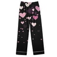 thumbnail image 5 of Uaswgudfs Women's Valentine's Day Long Sleeve Heart Print Pajama Set Casual Sleepwear with Pocket & White Contrast Trim Four - Way Stretch Fabric, 5 of 8