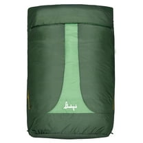 Slumberjack Grizzly Glades 25-Degree 2 Person Hooded Sleeping Bag, Green, 66"x88"