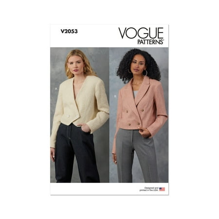 Vogue Sewing Pattern 2053 - Misses' Jackets, Size: D5 (4-6-8-10-12)