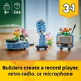 thumbnail image 6 of LEGO Creator 3 in 1 Record Player with Flowers - Building Toy with 3 Options, Record Player, Radio, or Microphone - Building Kit for Kids, Boys, and Girls, Ages 8+ - Gift Idea for Birthdays - 31172, 6 of 6
