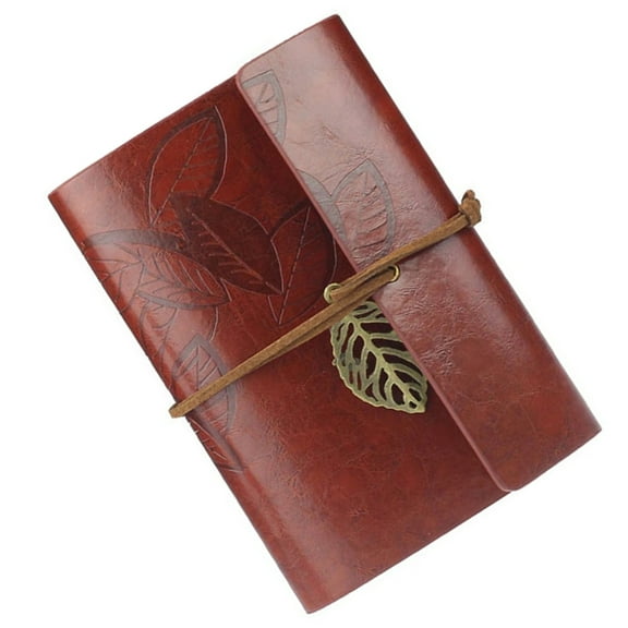 GOOHOCHY  Creative Leaf Book String Bound Notebook Student Travel