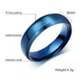 thumbnail image 4 of 6MM Silver Brushed Band 316L Stainless Steel Men Women's Titanium Ring Size 6-14, 4 of 8