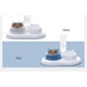 thumbnail image 4 of Cuenco para gatos 400ml Cuenco para gatos antideslizante de acero inoxidable con diseño de boca oblicua de dos capas Cuenco para gatos azul MFZFUKR ZYY-1018, 4 of 5