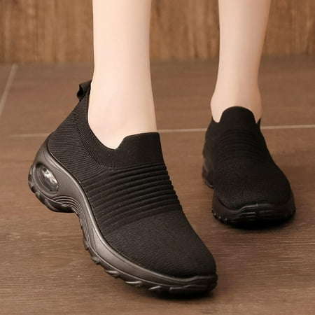 

Yedhsi Autumn Women Shoes Slip On Casual Sport Shoes Round Toe Flat Cushion Elastic Sneakers Women s Sneakers