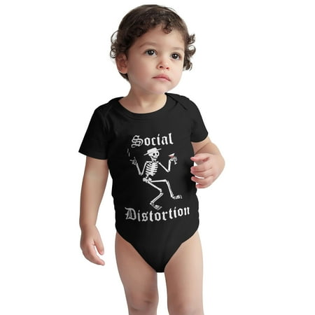 

Social Baby Onesie Distortion Toddler Baby Boys Girls Short-Sleeve Bodysuits Cotton Romper Black 12 Months