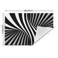 thumbnail image 3 of ZNDUO Placemats, 1 PCS Heat Resistant Stain Resistant Woven PVC Insulation Placemats, Durable Washable Elegant Table Mats for Dining-Black & White Spiral Stripes, 18"x12", 3 of 6