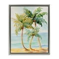thumbnail image 5 of Stupell Industries Tropical Palm Trees on Coastal Beach Sand Luster Gray Framed Floating Canvas Wall Art, 24x30, by Lanie Loreth, 5 of 5