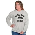 thumbnail image 3 of Save the Winos Rhinoceros Wine Lover Women Crewneck Sweatshirt Brisco Brands L, 3 of 6