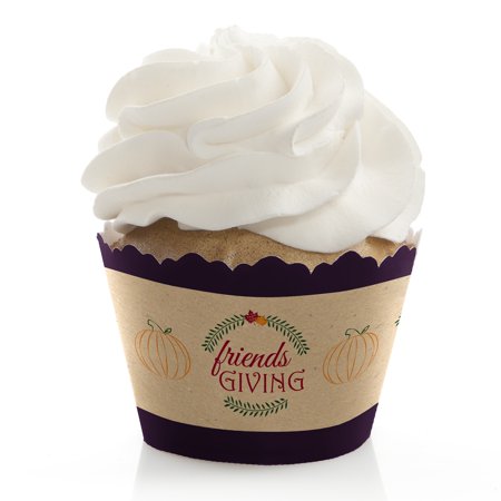 Friends Thanksgiving Feast - Friendsgiving Party Cupcake Wrappers - Set of (Best Cupcakes For Thanksgiving)