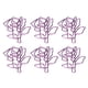 thumbnail image 5 of 100 clips de papel de rosa estilo flor púrpura clips de papel lindos de metal galvanizado portátiles para oficina escuela hogar, 5 of 5