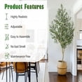 thumbnail image 6 of Soonbuy 5FT Artificial Olive Tree,Realistic Faux Olive Tree with Natural Wood Trunk & Lifelike Fruits,UV Resistant Artificial Tree, Potted Fake Olive Tree for Home, Office, Living Room Indoor Decor, 6 of 9