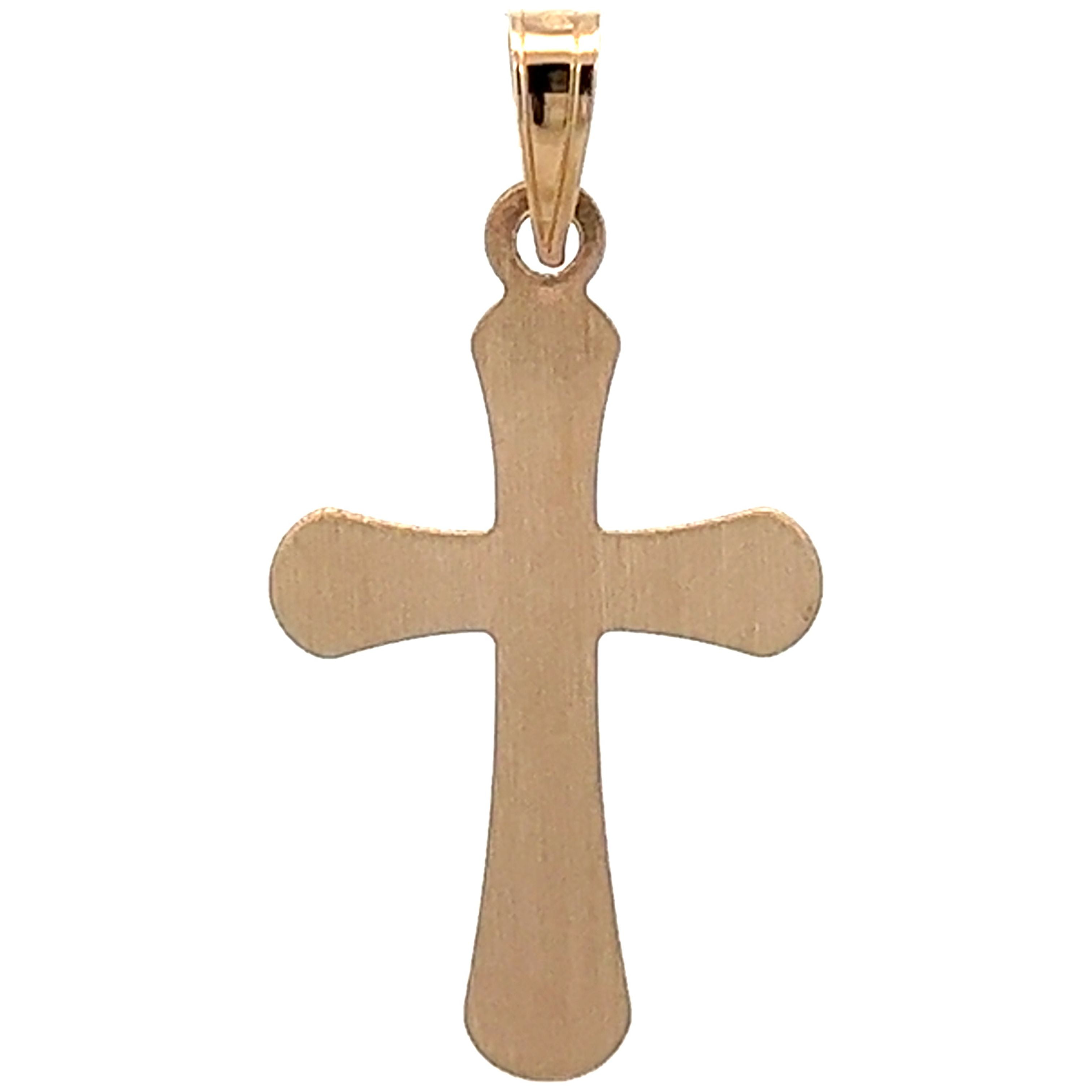 Brilliance Fine Jewelry 14 KT Yellow Gold Diamond Accent Cross Total Diamond Weight .01 count