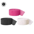thumbnail image 2 of Koyal Wholesale Crepe Paper Streamer Hanging Party Decorations Kit, 240-Feet, Fuchsia, Black, White, 1-Pack, 2 of 3