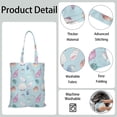 thumbnail image 5 of Boho Seashell Canvas Tote Bag – Watercolor Ocean Shell and Coral Reef Design – Nautical Beach Tote for Coastal and Mermaid Fantasy Lovers, 5 of 7