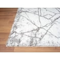 thumbnail image 3 of HR Ultra-Soft Cobalt White and Shadow Shaggy Rug with Elegant Marble Pattern  Luxurious High Pile Area Rug for Contemporary Home Dcor, 3 of 5