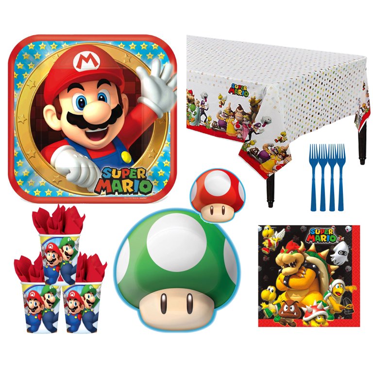 Super Mario Birthday Party Kit for 8 Guests