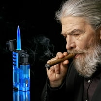 Urgrette Torch Lighter 1 Pack Butane Refillable Triple Jet Flame Torch Lighters Windproof Adjustable 3 Flame Butane Gas Lighter Pocket Lighter for Camping Grill Fireplace Camping