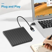 External DVD Drive, Amicool USB 3.0 Type-C CD DVD +/-RW Optical Drive USB C Burner Slim CD/DVD ROM Rewriter Writer Reader Portable for PC Laptop Desktop MacBook Mac Windows 7/8.1/10 Linux O