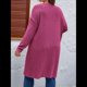 thumbnail image 4 of Cárdigan de Punto Ligero y Suave para Mujer, de Talla Grande, con Mangas Largas, Abierto Al Frente y Bolsillos. Rosa Roja 5XL, 4 of 7