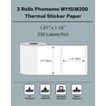 thumbnail image 2 of Etiquetas de Papel Térmico para Phomemo M110/M220/M221/M120/M200 - 230 Etiquetas, 2 of 7