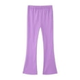thumbnail image 6 of Eltusu Girls Cotton Leggings, Two Pieces Tight Elastic Waist Stretch Flare Pants Yellow Size 7-8 T, 6 of 7